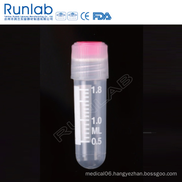 2ml External Thread Round Bottom Cryo Vial with Silicone Washer Seal